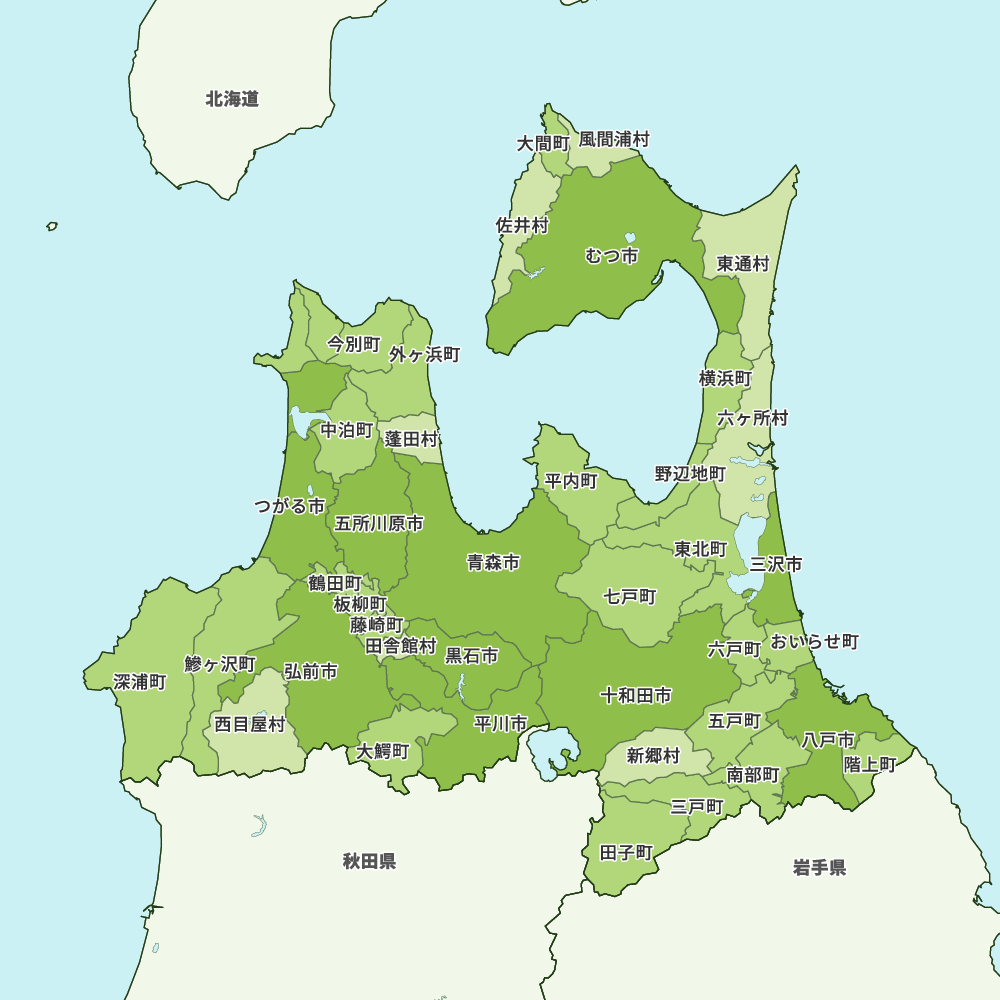 青森県のGoogleMap