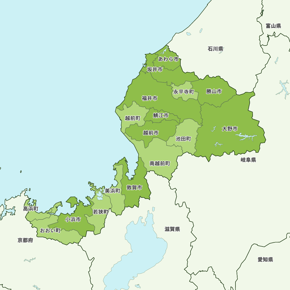 福井県のGoogleMap
