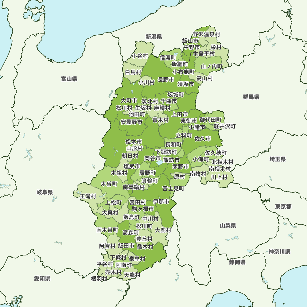 長野県のGoogleMap